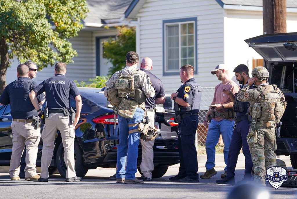 several officers standing near each other