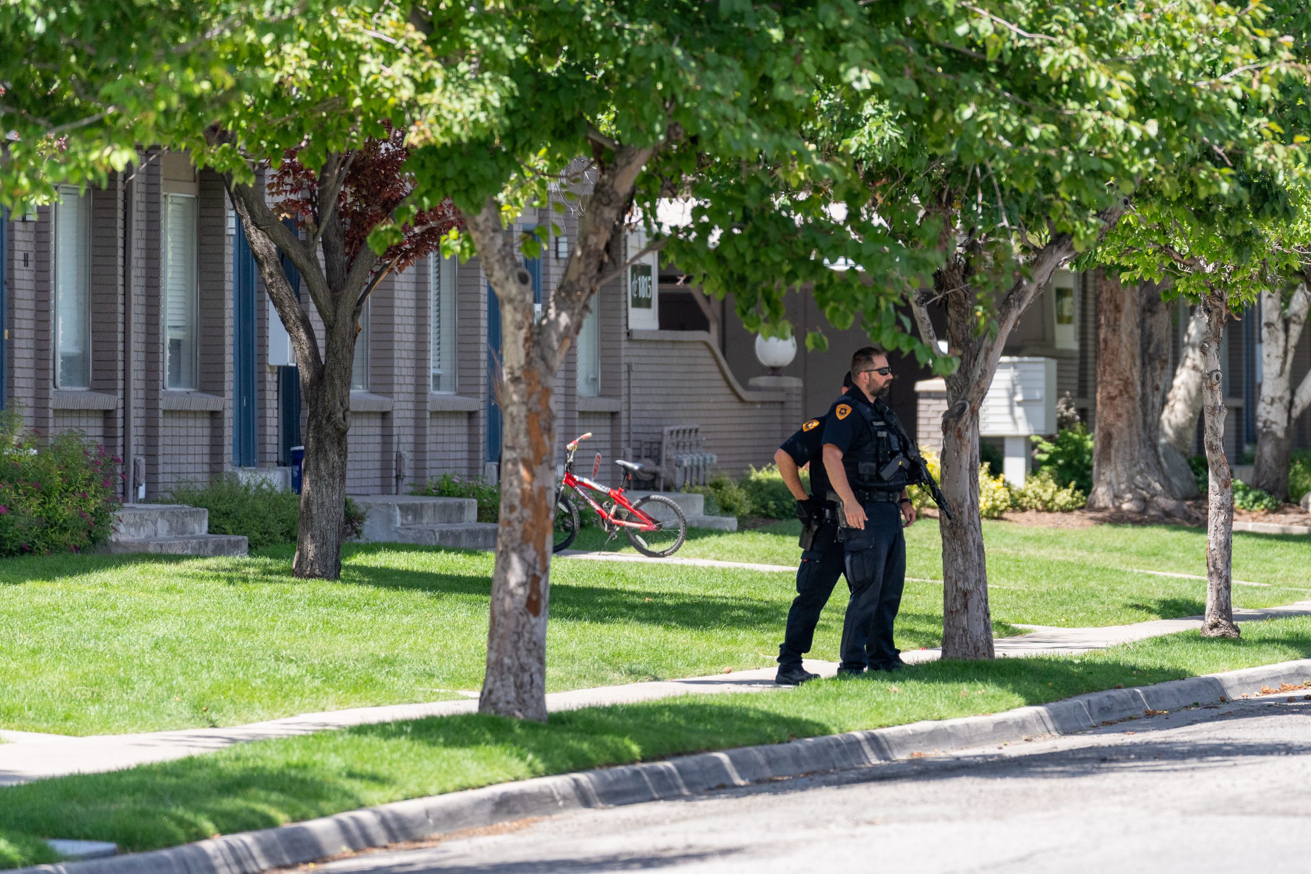 2-Two SLCPD officers on scene of a domestic violence incident (SLCPD photo | June 22, 2023).