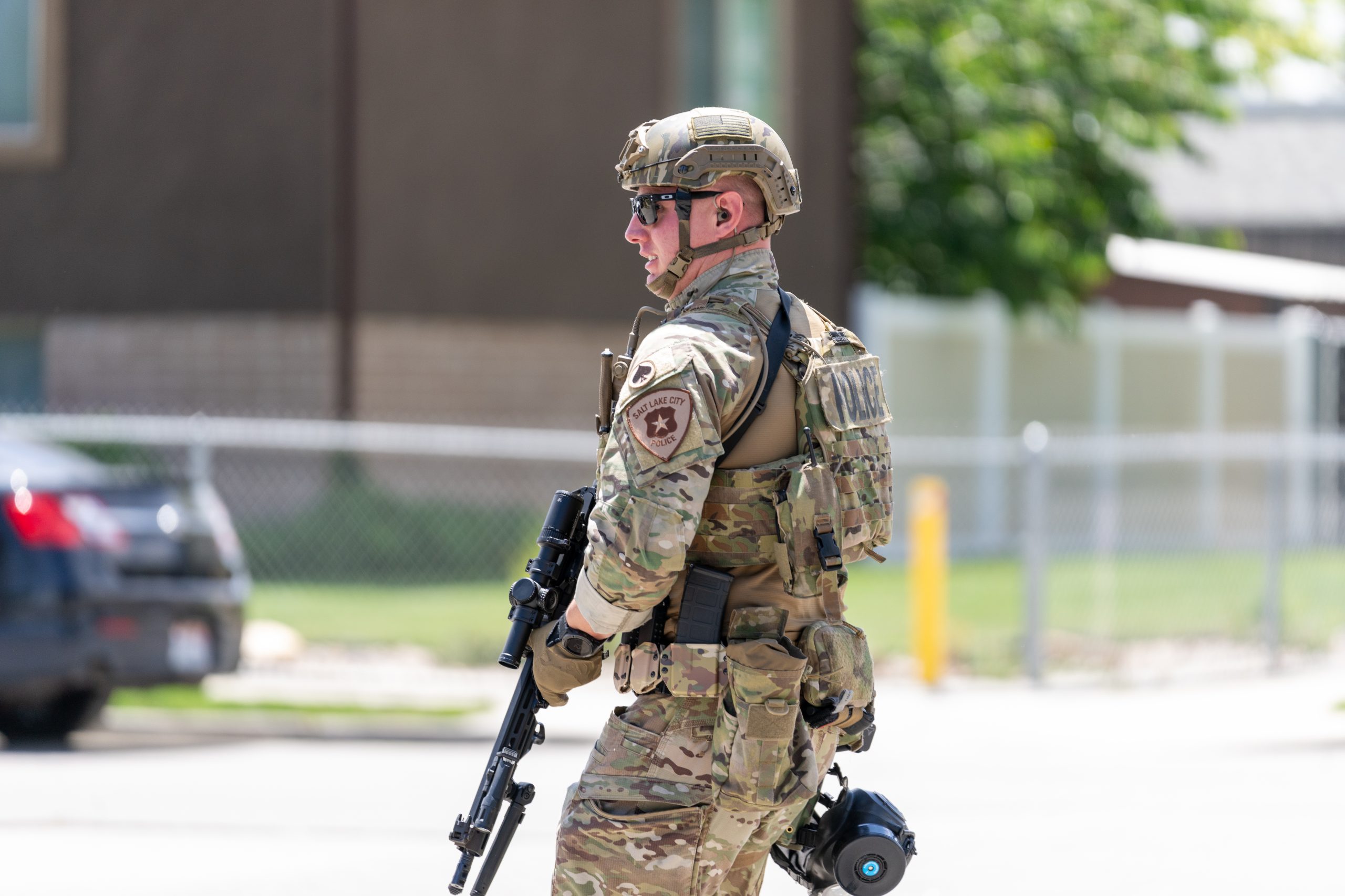 4 -A SLCPD SWAT Operator leaving the scene of a domestic violence incident (SLCPD photo | June 22, 2023).