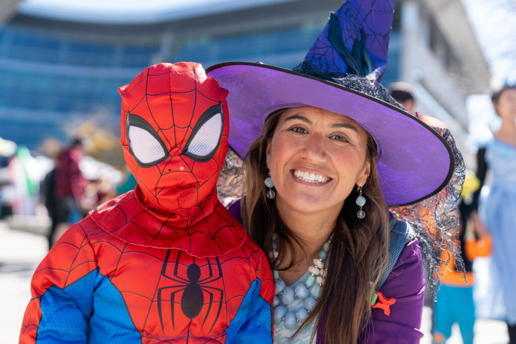 4 - Councilmember Ana Valdemoros and her child attend the SLCPD Halloween Fun Fest (SLCPD photo | October 27, 2023).